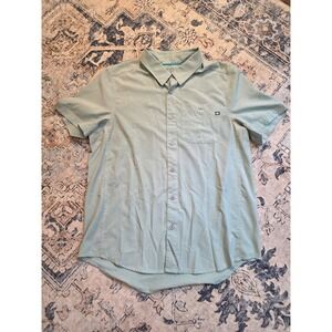 AVID‎ Men's Size Large Cabo Performance Fishing Short Sleeve Mint Green Shirt